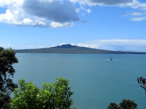 Rangitoto volcano across from Auckland Harbour. This was the view from my living room window in Parnell.
