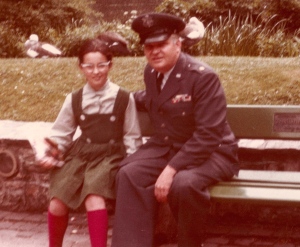 Me at age eleven with my very-quotable father. At the Frankfurt Zoo.